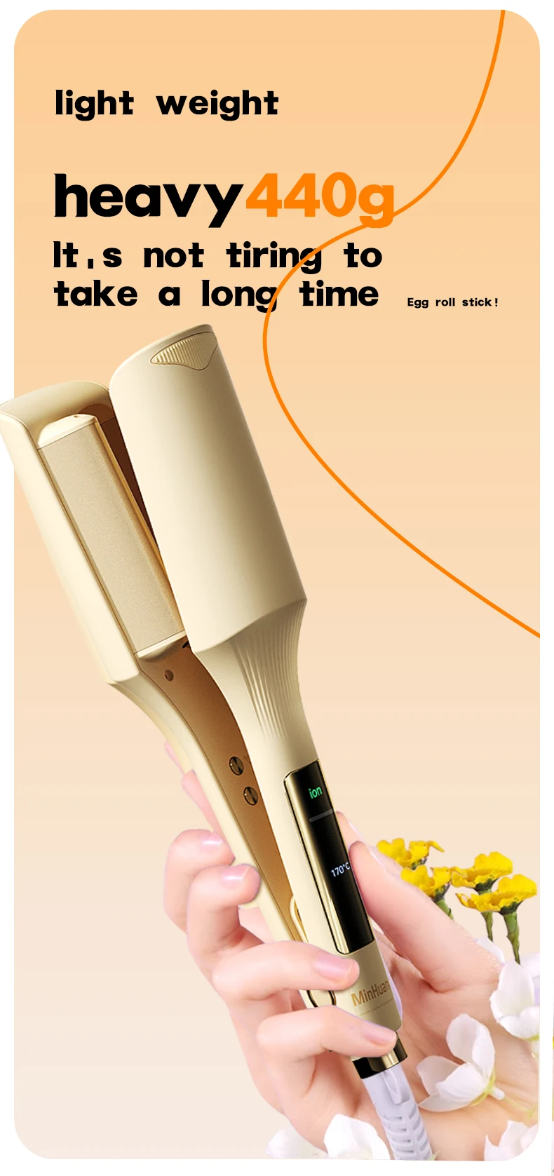 32mm Hair Wave Curling Iron Professional French Egg Roll Hair Curler Corrugated Wavy Styler Fast Heating Volumizing Styling Tool
