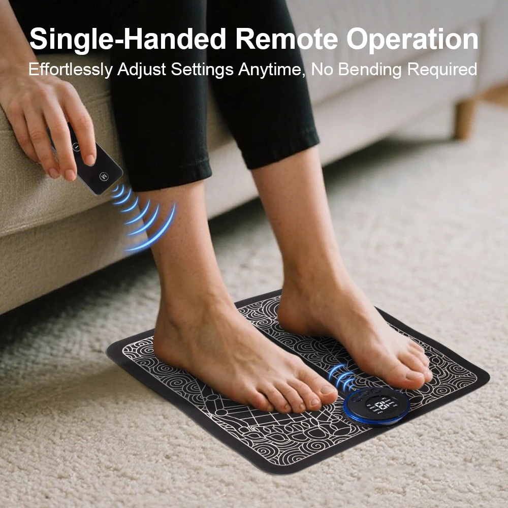 1PC Foot Massager TENS for Muscle Relaxation,LCD Display Screen,Back Massager & Legs Massager Pad with Remote Control