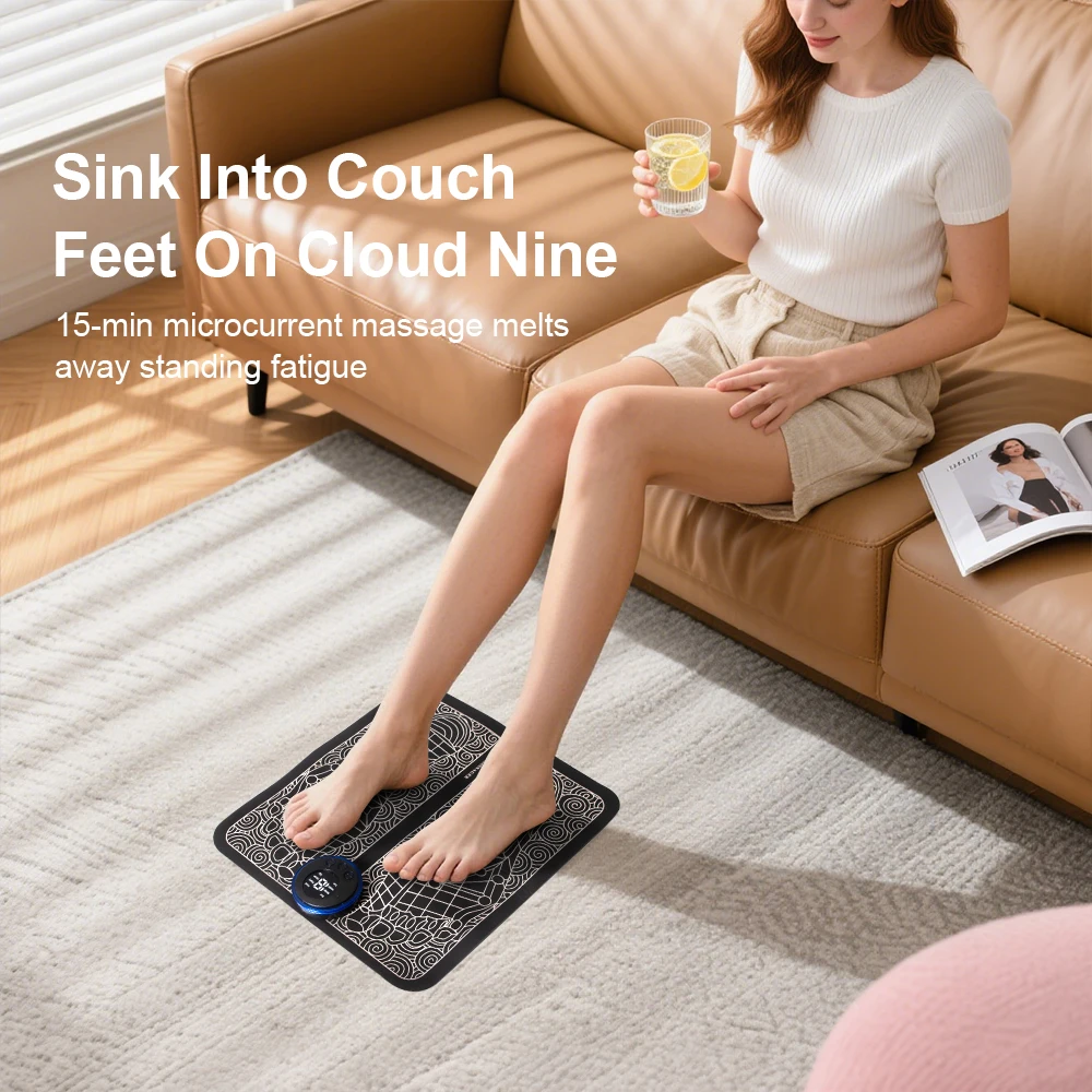 1PC Foot Massager TENS for Muscle Relaxation,LCD Display Screen,Back Massager & Legs Massager Pad with Remote Control