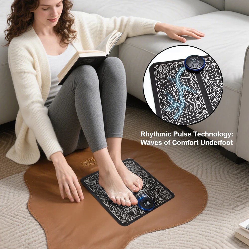 1PC Foot Massager TENS for Muscle Relaxation,LCD Display Screen,Back Massager & Legs Massager Pad with Remote Control