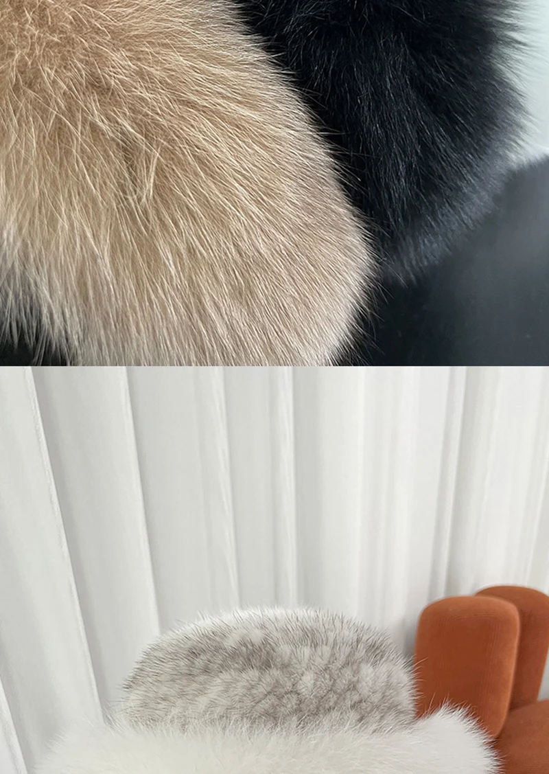 New Genuine Real Natural Knitted Mink Fur Hat Cap Luxury Women Handmade Knit Fashion Winter Headwear Warm Real Fox Fur Beanies