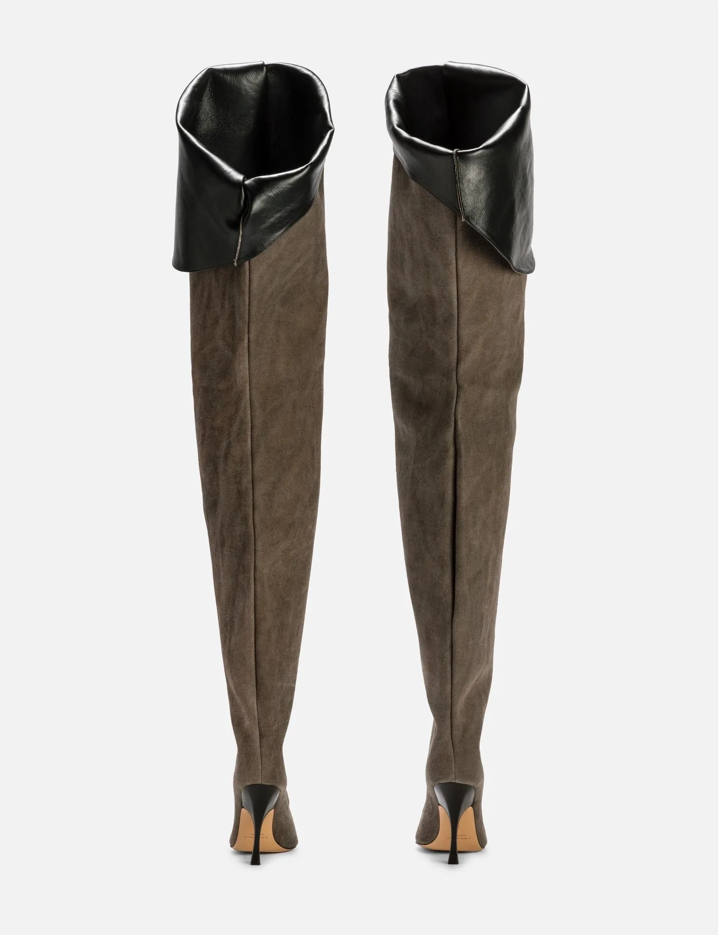 2026Autumn and Winter New Women's Wide Leg Stiletto High Heel Knee Long Boots Pointed 34-45 Large Leg Women's Boots