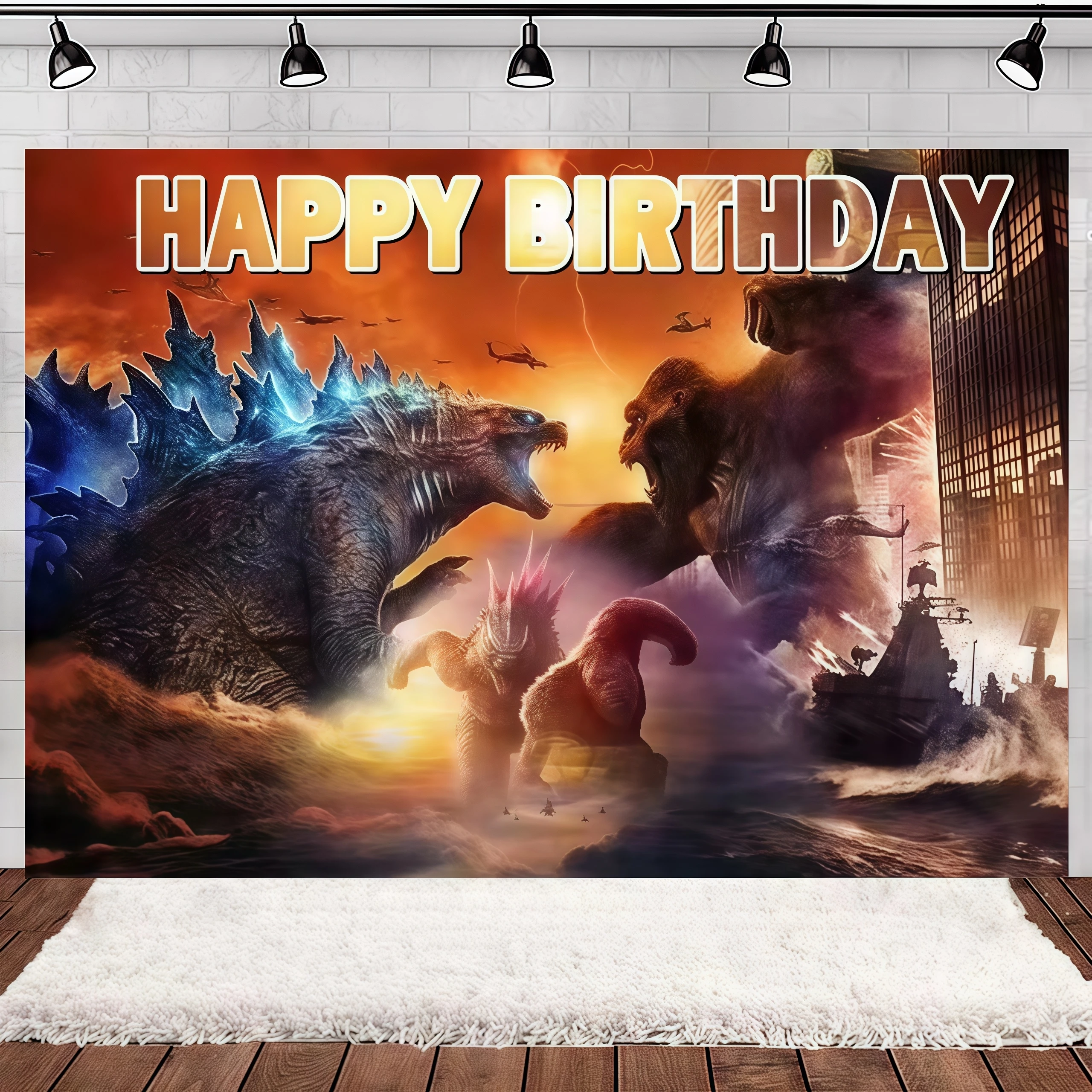 Monster Godzilled King Konged Birthday Party Supplies Plates Cup Napkin Balloon for Boys Party Favor Gift Baby Shower Decoration
