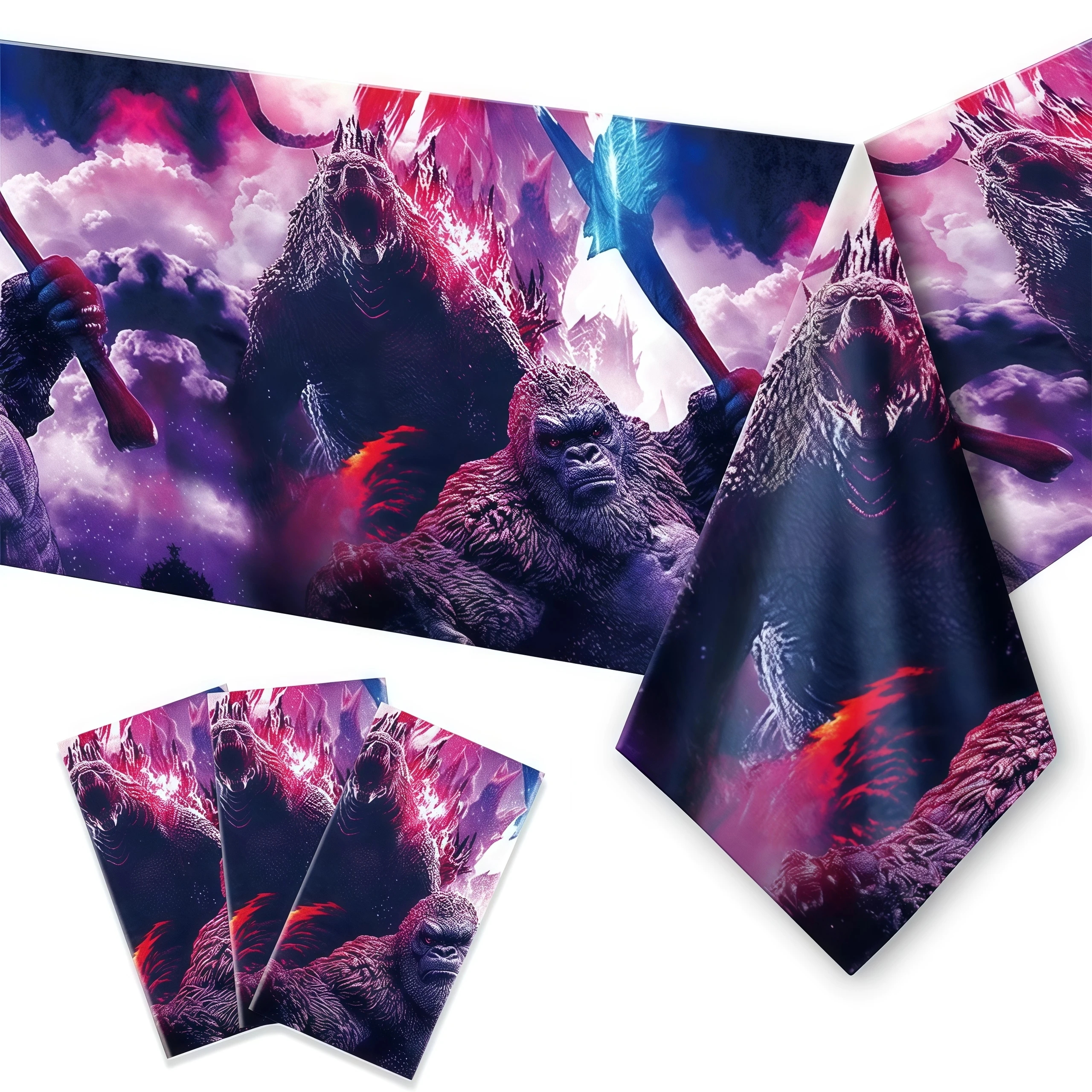 Monster Godzilled King Konged Birthday Party Supplies Plates Cup Napkin Balloon for Boys Party Favor Gift Baby Shower Decoration