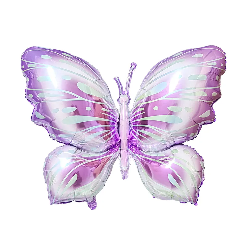 5 Pcs Butterfly Foil Balloons Set Purple Sunflower Set Baby Shower Wedding Romantic Butterfly Theme Birthday Party Decorations