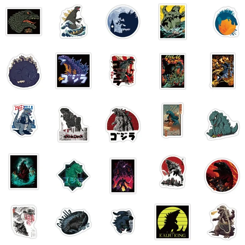 50pcs Godzilla Vs Kong Stickers King of The Monsters Laptop Logo Decal Macbook Cup Guitar Luggage Fridge Skateboard Bicycle Gift