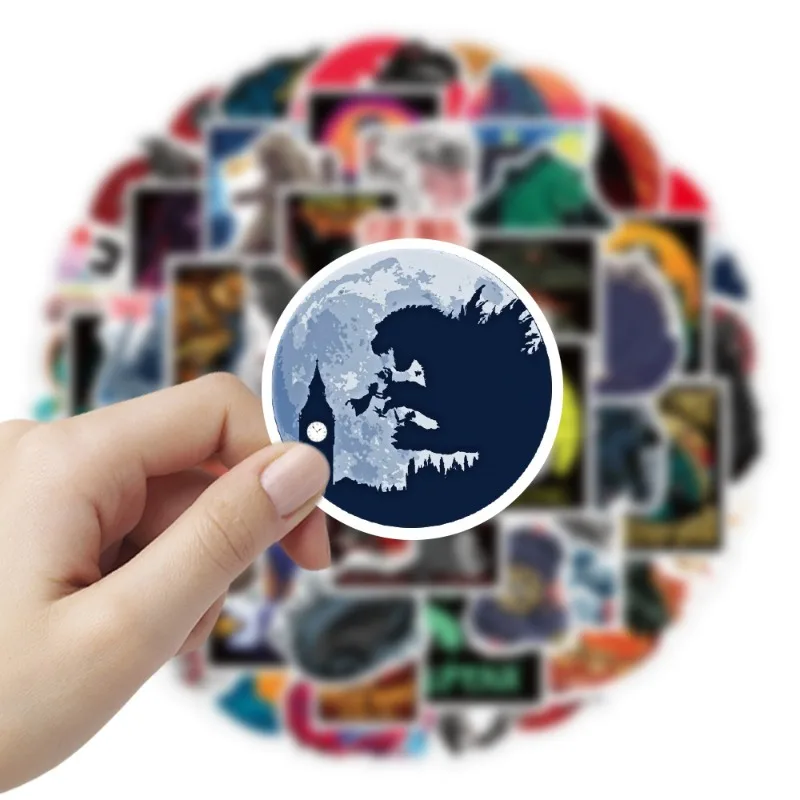 50pcs Godzilla Vs Kong Stickers King of The Monsters Laptop Logo Decal Macbook Cup Guitar Luggage Fridge Skateboard Bicycle Gift