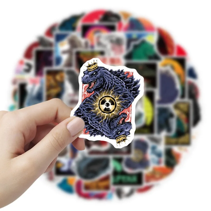 50pcs Godzilla Vs Kong Stickers King of The Monsters Laptop Logo Decal Macbook Cup Guitar Luggage Fridge Skateboard Bicycle Gift
