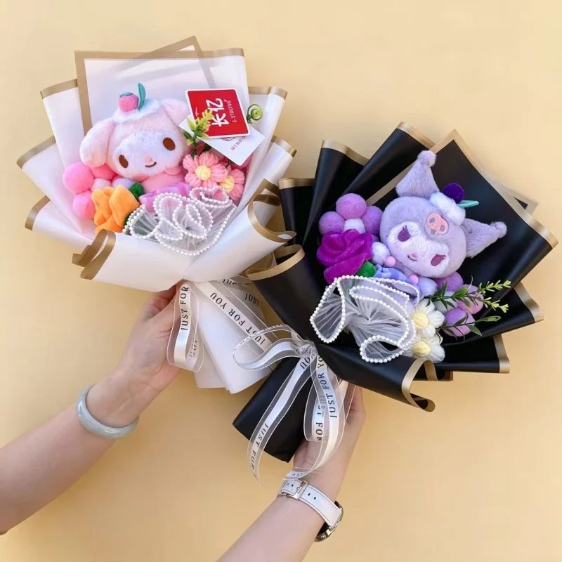 Authentic Hello Kitty Melody Kuromi Cinnamoroll Creative Sanrio Bouquets New Year Birthday Valentine Christmas Graduation Gift