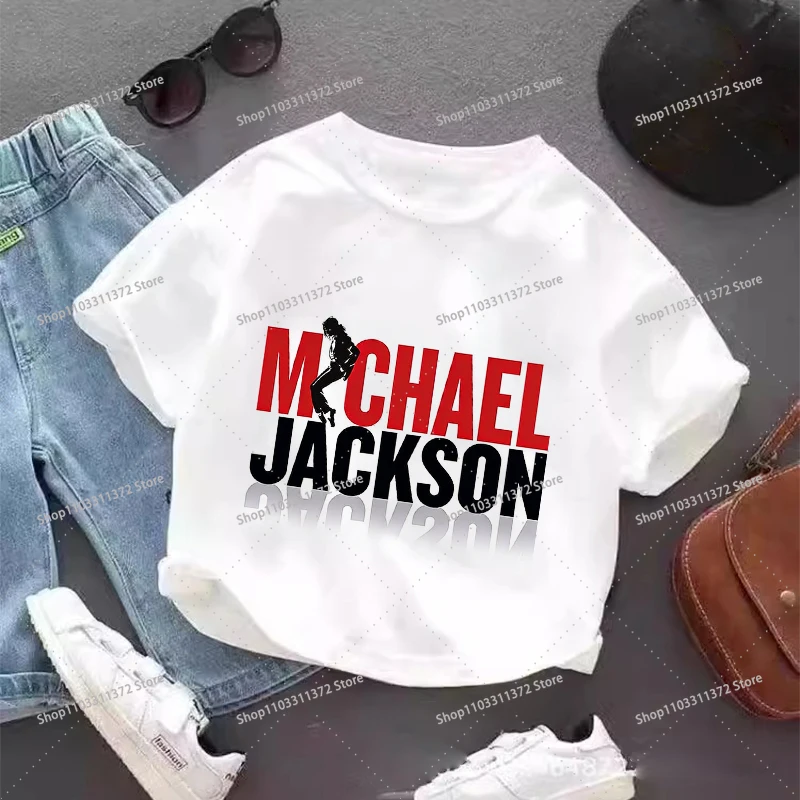 Vintage Michael Jackson Graphic T-shirt Summer Tops Short Sleeve Boys Clothes Fashion Hip Hop Casual Shirts Birthday Gifts Tees