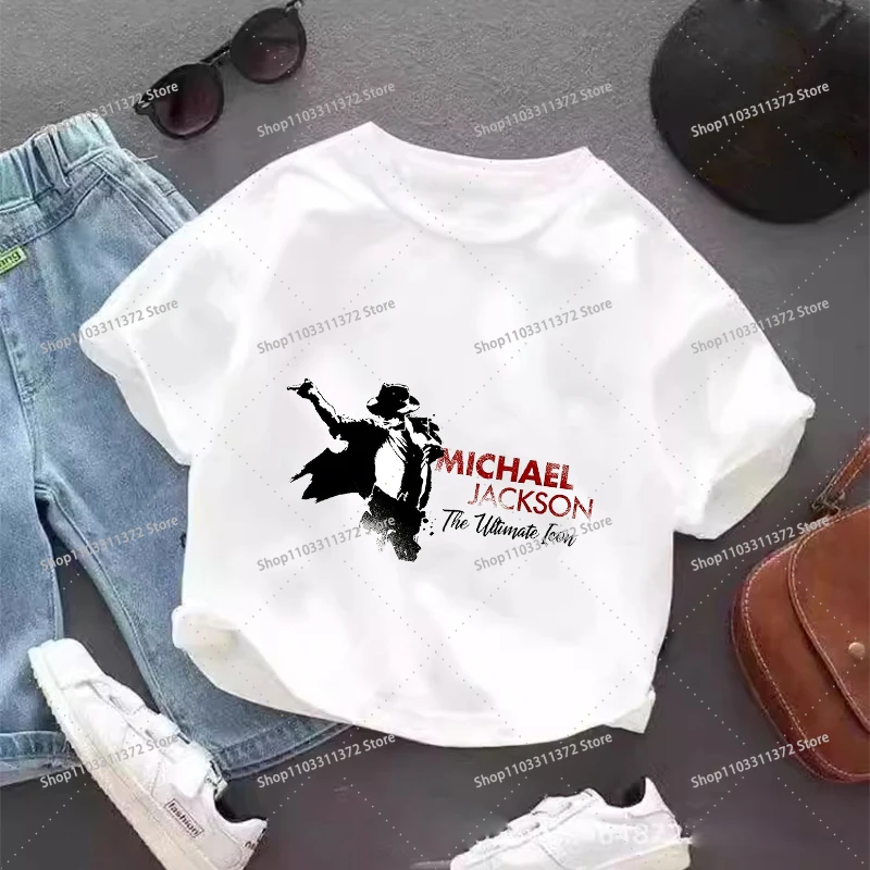 Vintage Michael Jackson Graphic T-shirt Summer Tops Short Sleeve Boys Clothes Fashion Hip Hop Casual Shirts Birthday Gifts Tees