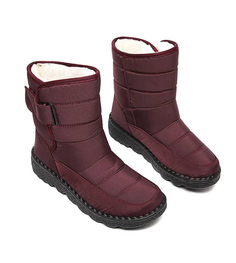 Women Boots 2025 Winter Shoes Woman Waterproof Snow Boots Winter Warm Fur Botas Mujer Korea Style Black Ankle Boots For Women