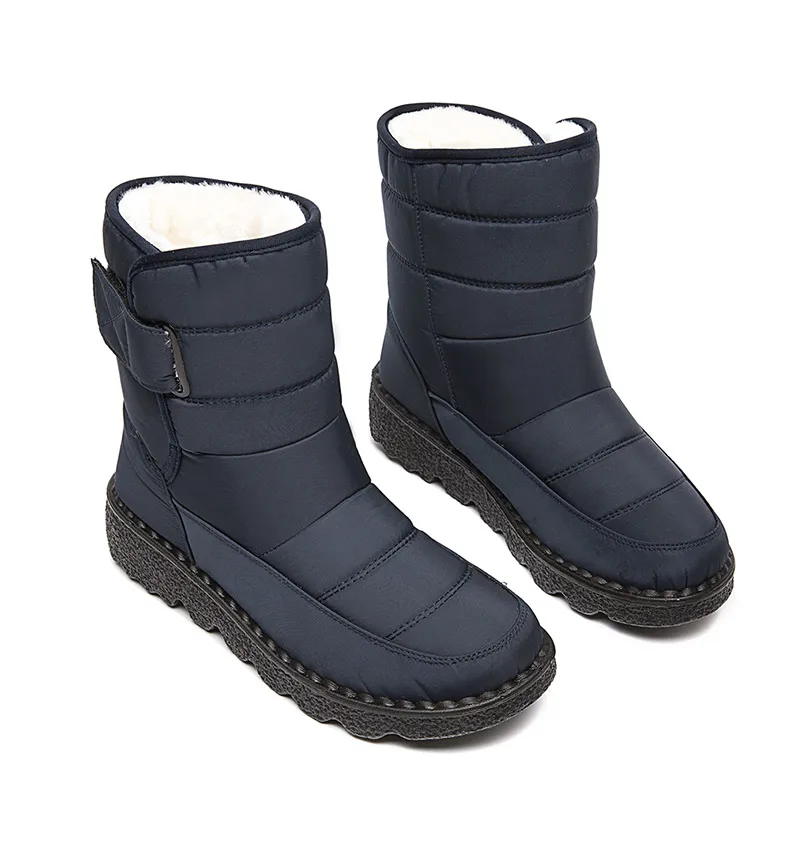 Women Boots 2025 Winter Shoes Woman Waterproof Snow Boots Winter Warm Fur Botas Mujer Korea Style Black Ankle Boots For Women