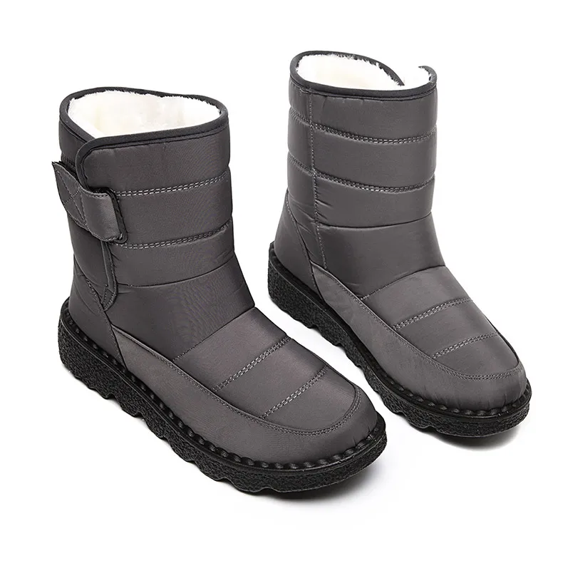 Women Boots 2025 Winter Shoes Woman Waterproof Snow Boots Winter Warm Fur Botas Mujer Korea Style Black Ankle Boots For Women