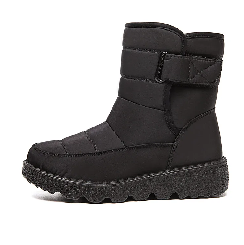 Women Boots 2025 Winter Shoes Woman Waterproof Snow Boots Winter Warm Fur Botas Mujer Korea Style Black Ankle Boots For Women