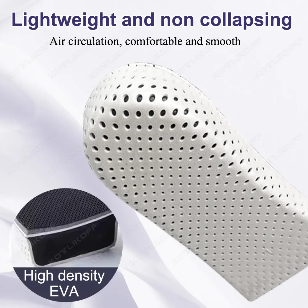 Height Increase Half Shoe Insoles Heel Insert Sport Cushion EVA Memory Foam Heel Lifting 2/3/4/5CM Taller Invisible Heighten Pad