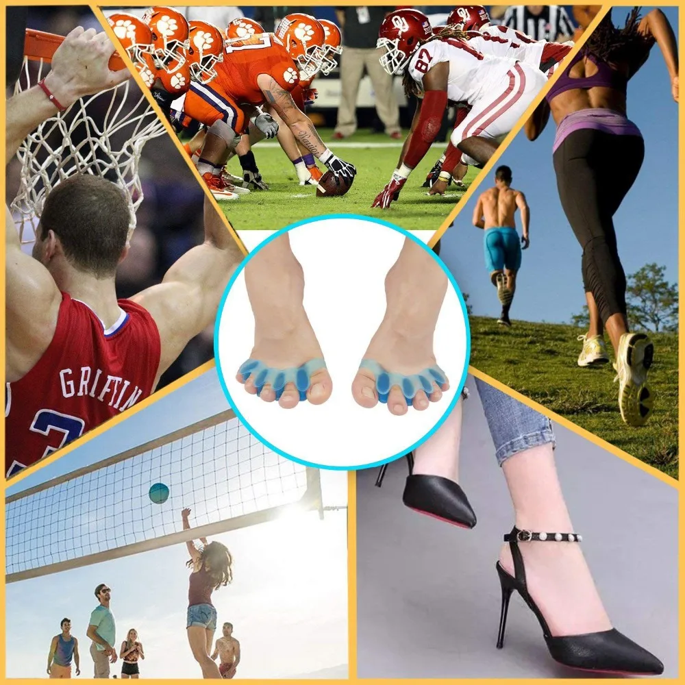 2pcs=1pair New Protective Toes Separator Suitable Bunion Corrector Material Soft Gel Straightener Spacers Stretchers Care Tool