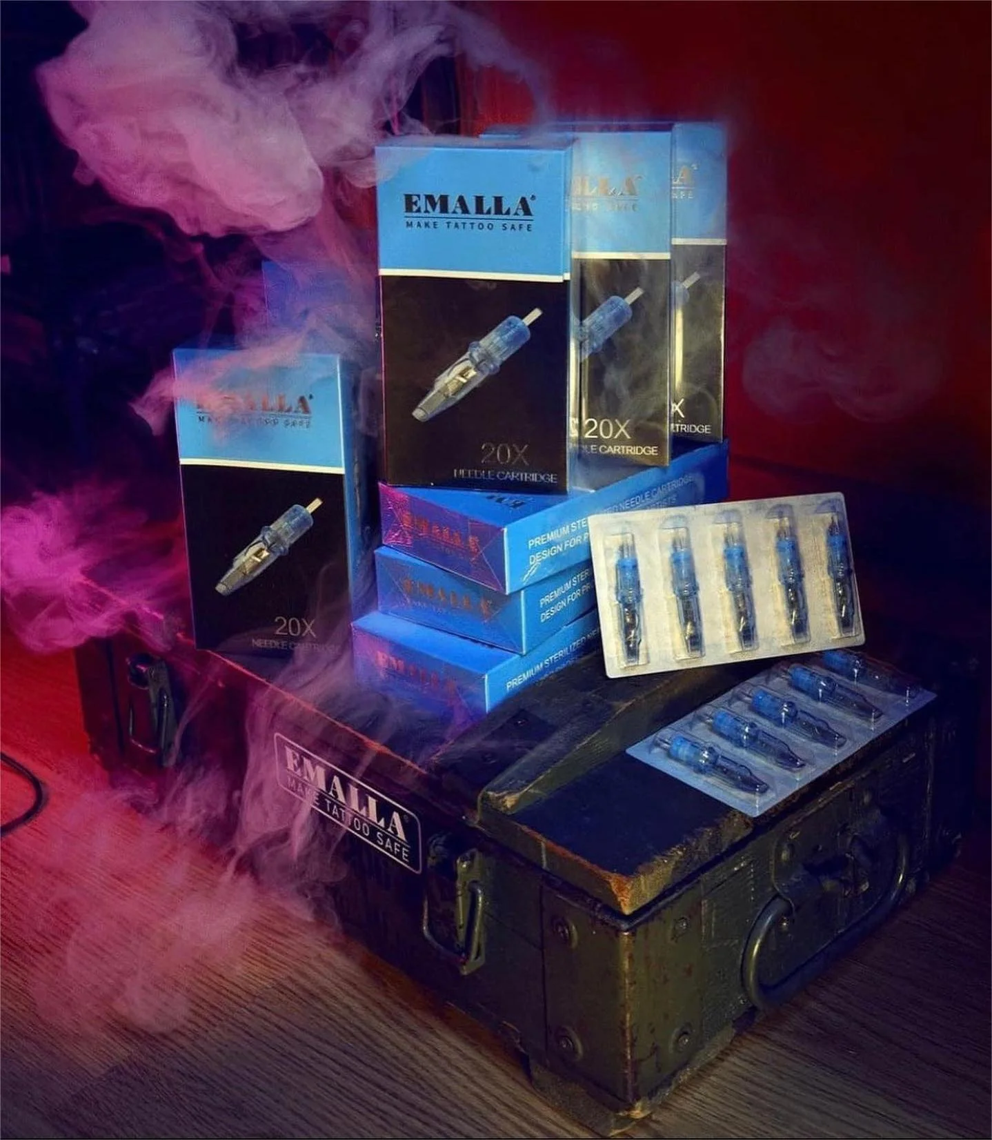 10/20PCS EMALLA Eliot Tattoo Cartridge Needles RL RS CM MG Disposable Sterilized EMALLA Official Genuine Cartridge Needles