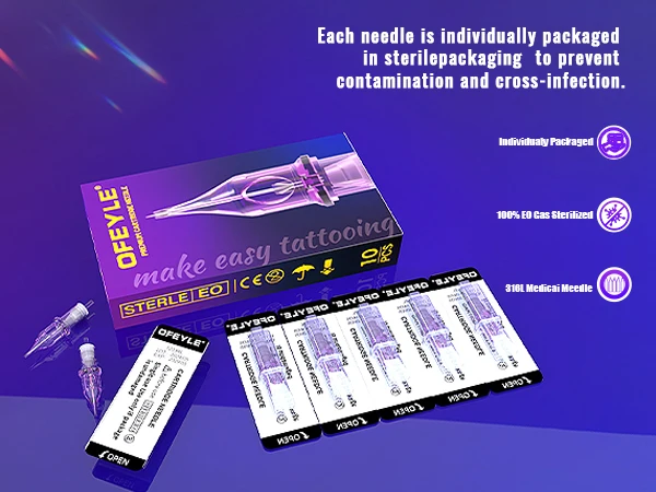 50/20/10PCS Tattoo Cartridge Needles Individual Package Professional Permanent Makeup Sterile Tattoo Needle for Tattoo Machine