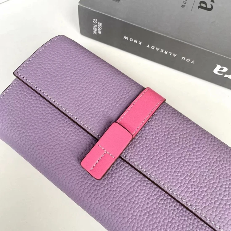 Luxury Genuine Leather Women Long Wallet Female Card Holder Clutch Bag Classic Ladies Fashion Design Leather Coin Purse