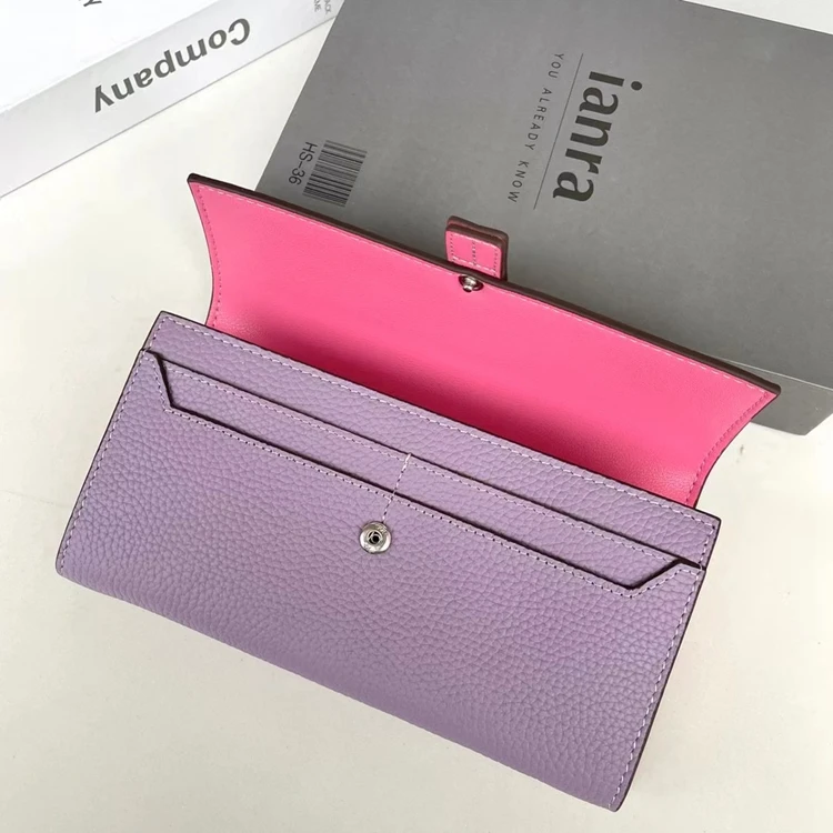 Luxury Genuine Leather Women Long Wallet Female Card Holder Clutch Bag Classic Ladies Fashion Design Leather Coin Purse