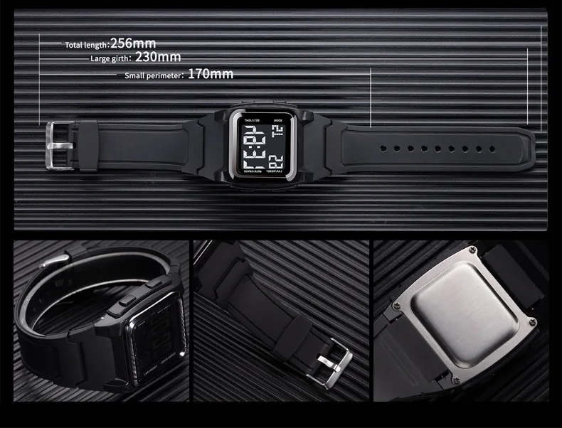 Fashion Men Sports Watch Life Waterproof Sport Watches Stopwatch Alarm Clock Luminous Luxury Electronic Wristwatch for Man Kids