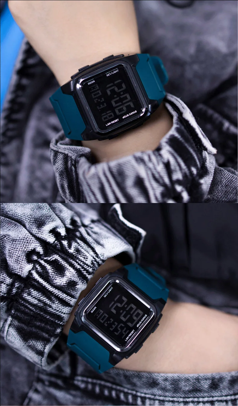 Fashion Men Sports Watch Life Waterproof Sport Watches Stopwatch Alarm Clock Luminous Luxury Electronic Wristwatch for Man Kids