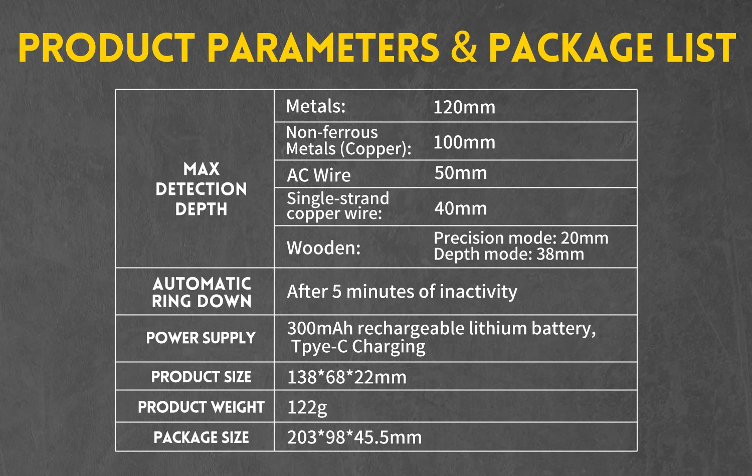 FNIRSI WD-01 WD-02 Metal Detector Wall Scanner with Newly Designed Positioning Hole for AC Live Cable Wires Metal Wood Stud Find