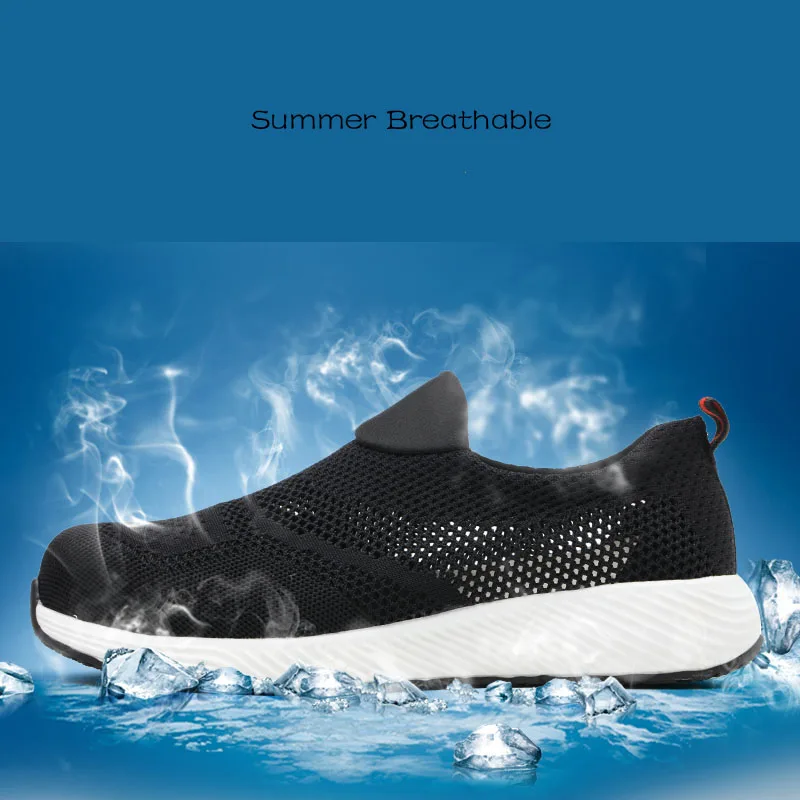 Indestructible Mining Boots Steel Toe Safety Shoes Men Lightweight Work Shoes Sneakers Anti-Smash Anti-Puncture Functional Shoes