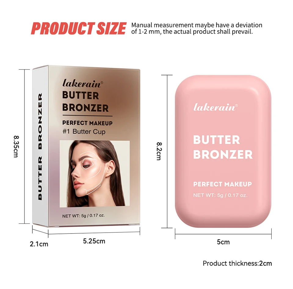Professional Makeup Powder Blush 12HR Wear Vegan Formula Blusher Makeup Blush in Bar Cosmetics Palette Powder Pink Cream Face