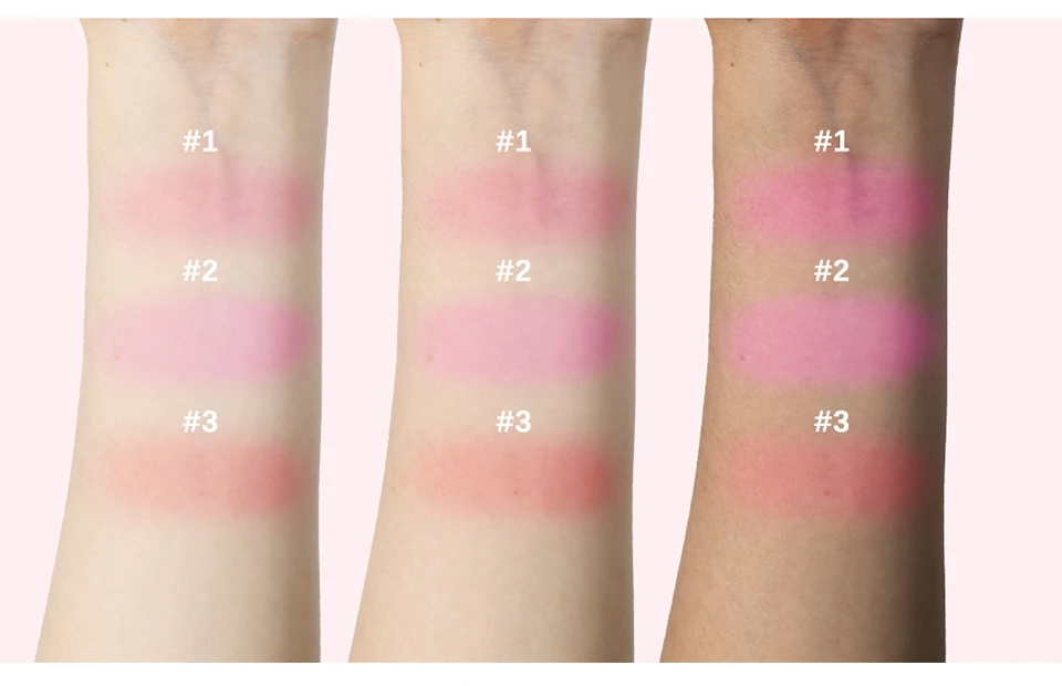 Professional Makeup Powder Blush 12HR Wear Vegan Formula Blusher Makeup Blush in Bar Cosmetics Palette Powder Pink Cream Face