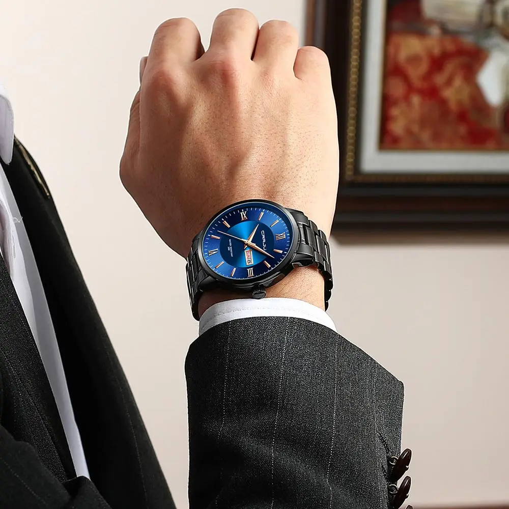 2021 CRRJU Top Brand Luxury Sport Watches Mens Quartz Wristwatch Fashion Watch Men 30ATM Waterproof Date Clock Relogio Masculino