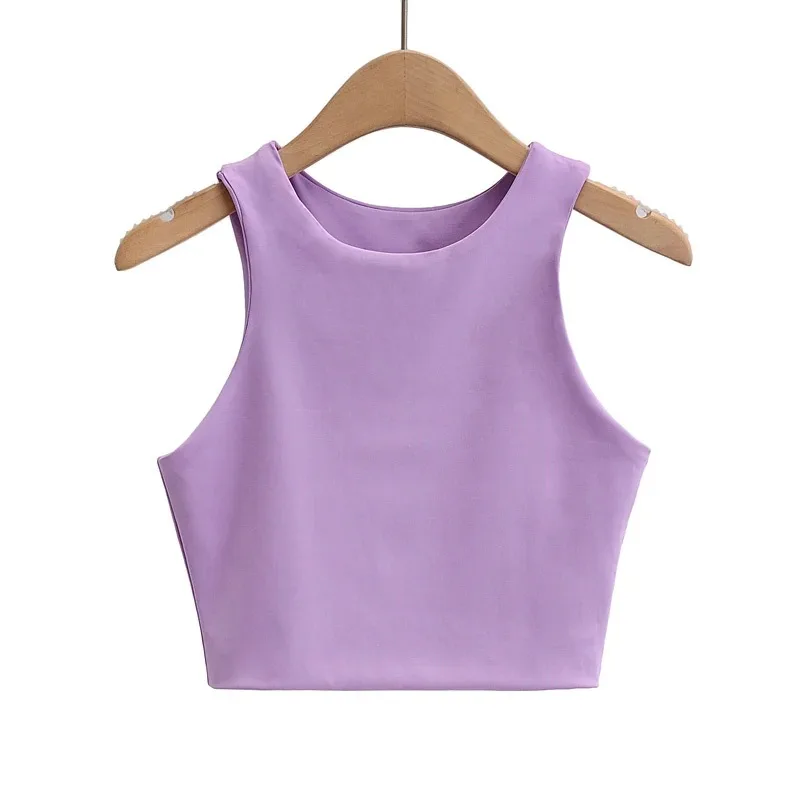 Summer Fashion Women Sexy Slim Tops O-neck Sleeveless Double Nylon Ladies Good Quality Tank Tops 6 Colors