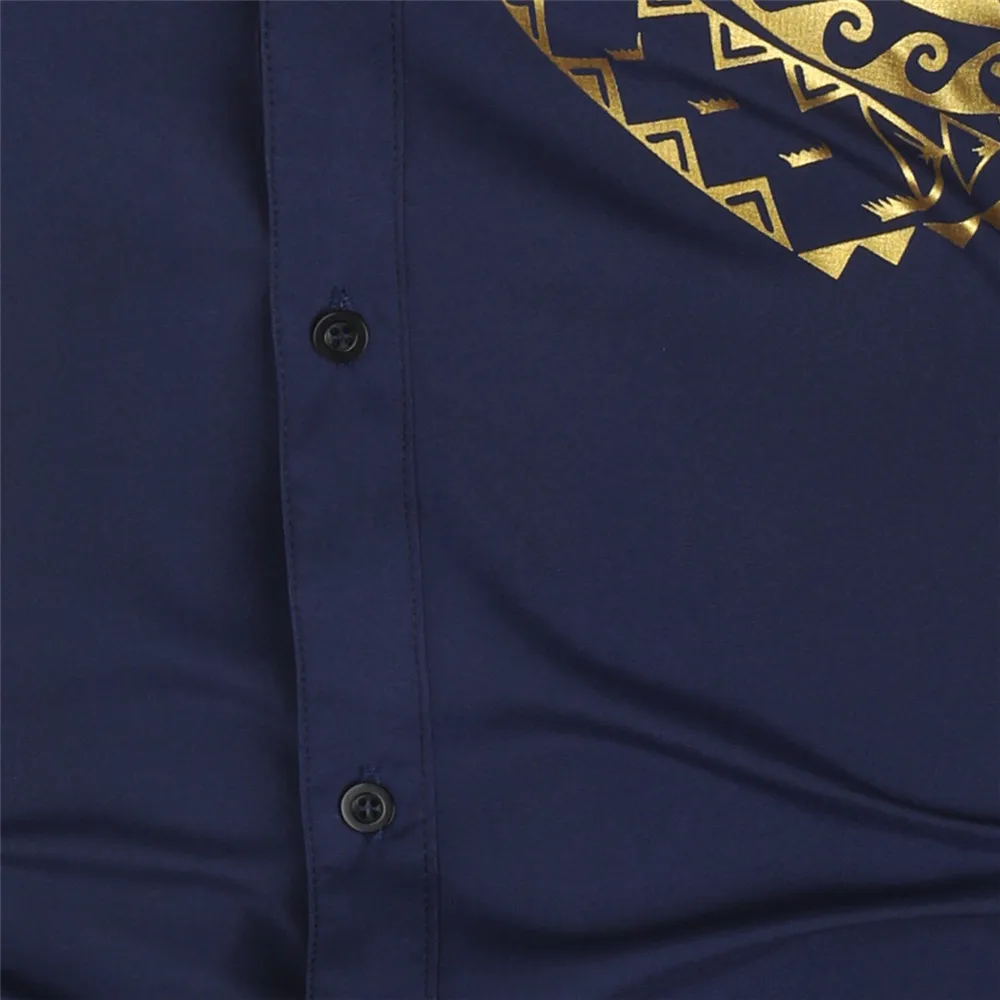 2026 Men's Brand Shirt, Luxury Gold High Quality Long Sleeve Shirts, Business White Black Men Dress Prom Social Print Shirts