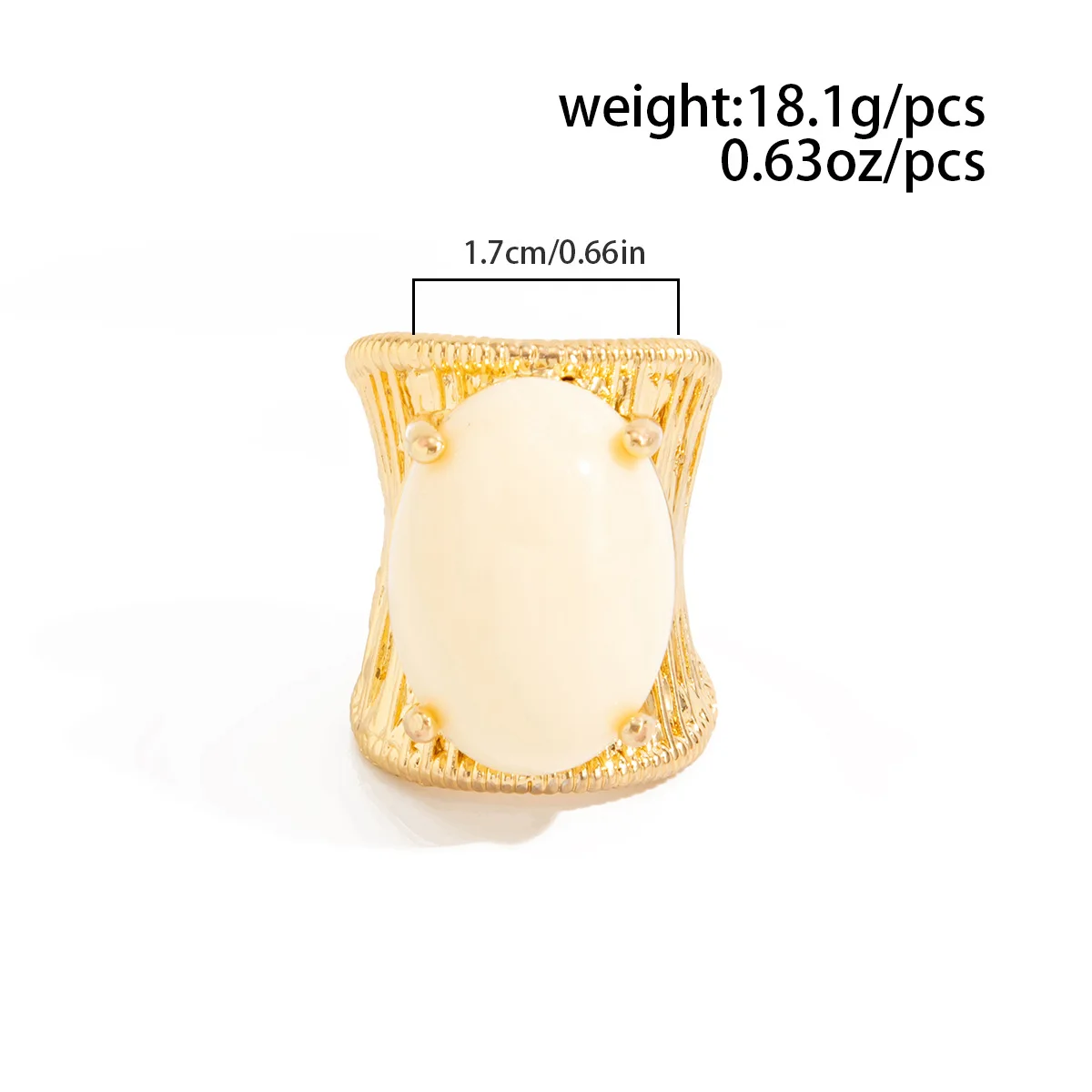 Rock Punk Hip Hop Vintage Elegant Black Brown Shading Resin Stone Chunky Metal Ring for Women Girl Jewelry Gift 2026 NEW