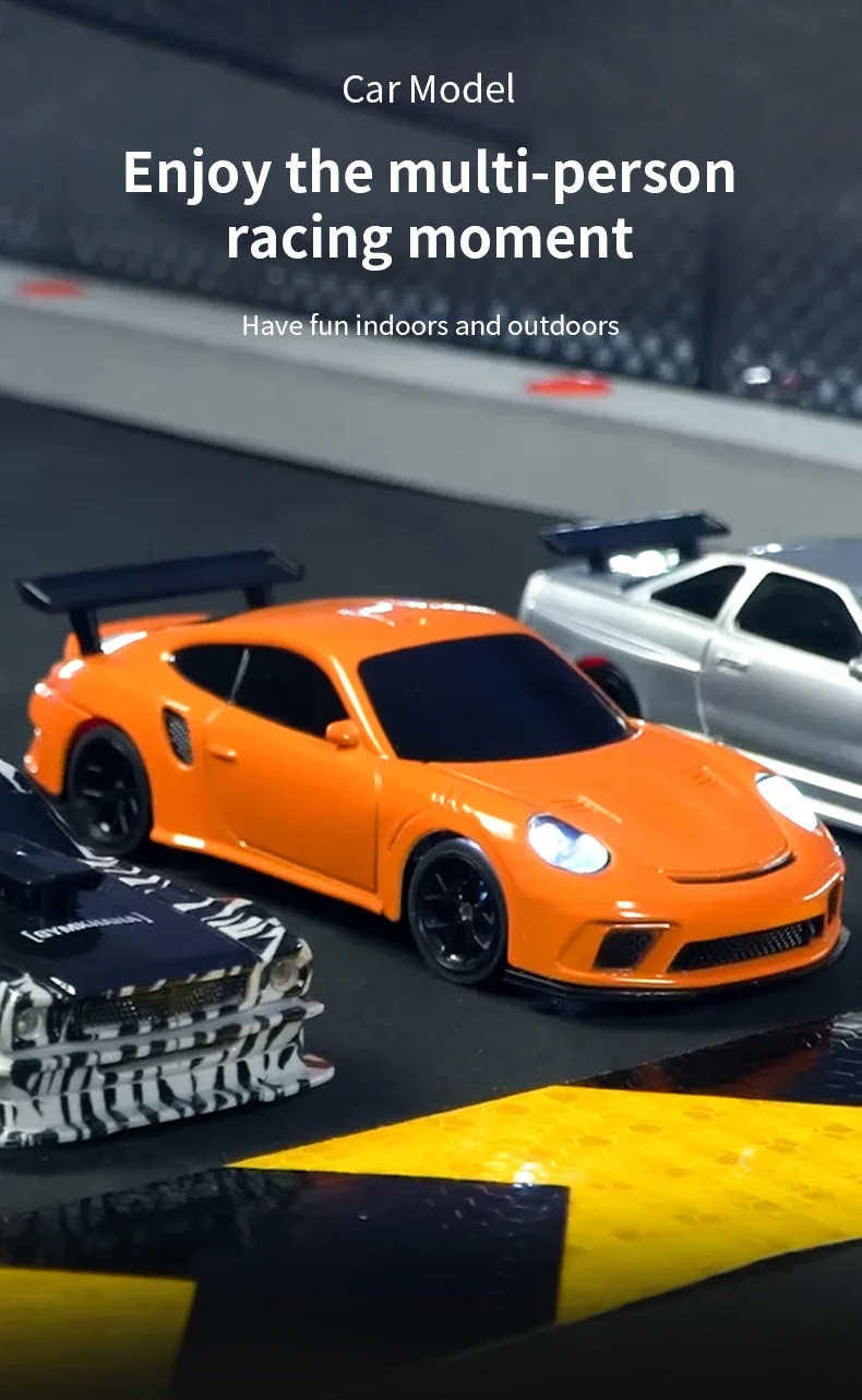 1/43 RC Speed Car RTR No Gyro 2.4G Four-wheel Drive Radio Control Racing Drifting Car Mini Gifts 4WD High Speed Model