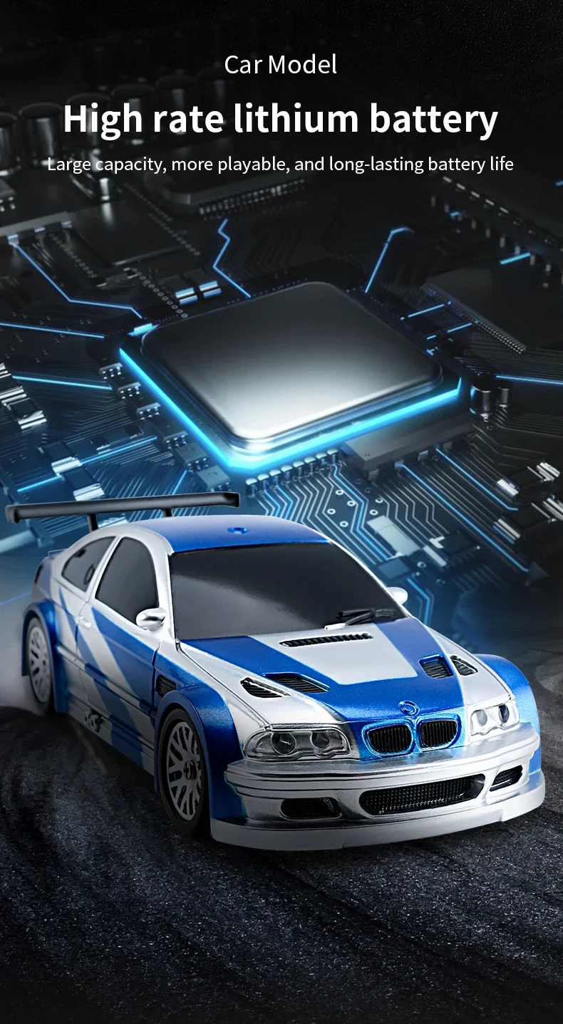 1/43 RC Speed Car RTR No Gyro 2.4G Four-wheel Drive Radio Control Racing Drifting Car Mini Gifts 4WD High Speed Model