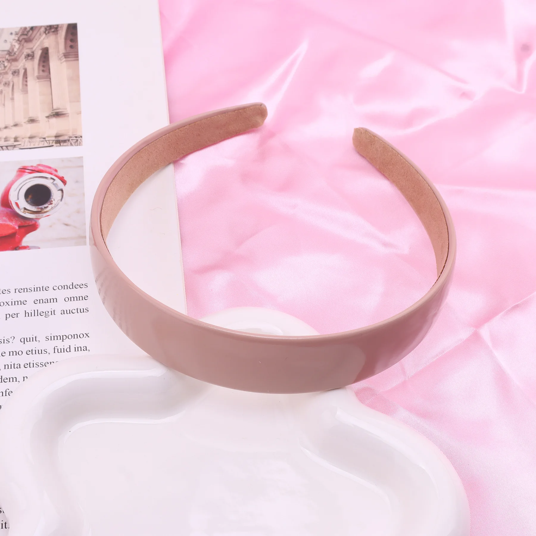 Colorful PU Headband 2.5CM Wide Headbands for Women Bright Color Soft Elastic Hair Hoop Girls Assorted Colors Hair Accessories