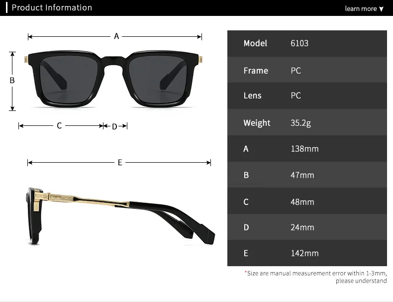 Classic Vintage Square Sunglasses Women For Men Male Sun Glasses Punk Popular Luxury Brand Designer Steampunk Driving Eyewear