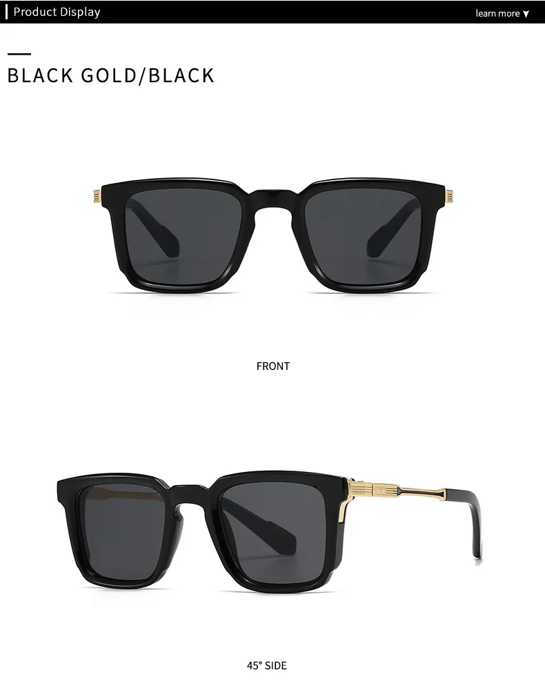Classic Vintage Square Sunglasses Women For Men Male Sun Glasses Punk Popular Luxury Brand Designer Steampunk Driving Eyewear