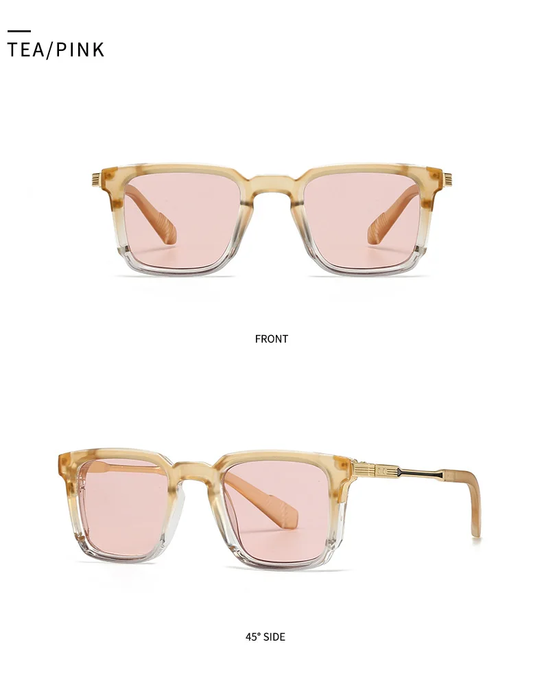 Classic Vintage Square Sunglasses Women For Men Male Sun Glasses Punk Popular Luxury Brand Designer Steampunk Driving Eyewear