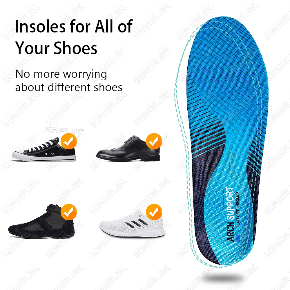 UPAKME Sports Shoe Insoles for Men & Women Plantar Fasciitis Orthotic Insert Shock Absorbing Anti Fatigue for Walking and Runing