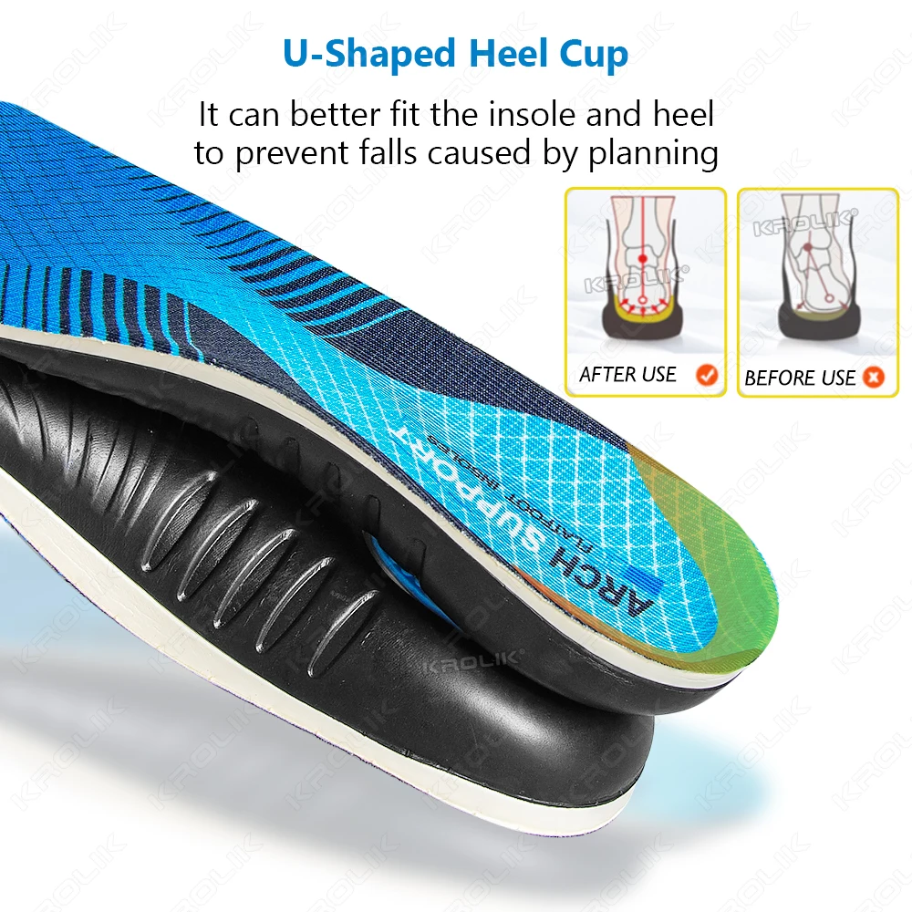 UPAKME Sports Shoe Insoles for Men & Women Plantar Fasciitis Orthotic Insert Shock Absorbing Anti Fatigue for Walking and Runing