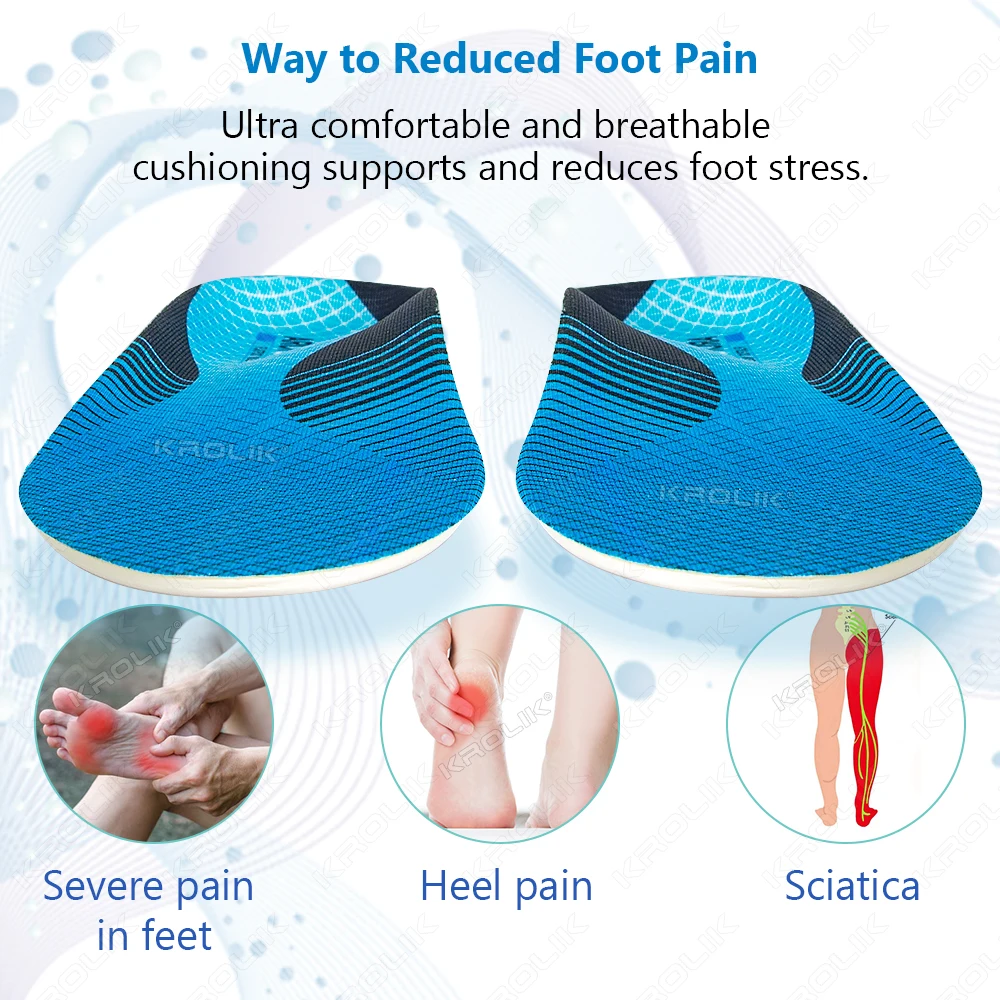 UPAKME Sports Shoe Insoles for Men & Women Plantar Fasciitis Orthotic Insert Shock Absorbing Anti Fatigue for Walking and Runing