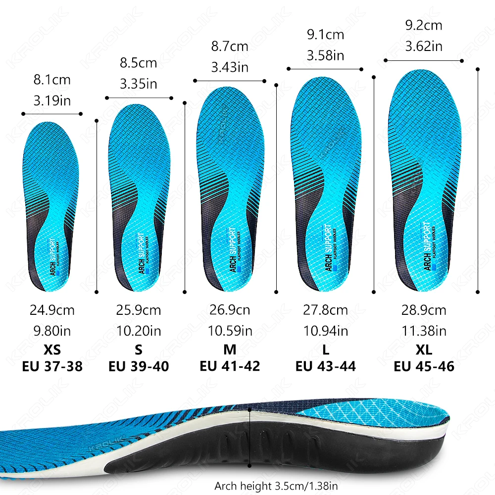 UPAKME Sports Shoe Insoles for Men & Women Plantar Fasciitis Orthotic Insert Shock Absorbing Anti Fatigue for Walking and Runing