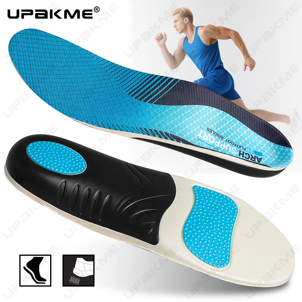 UPAKME Sports Shoe Insoles for Men & Women Plantar Fasciitis Orthotic Insert Shock Absorbing Anti Fatigue for Walking and Runing