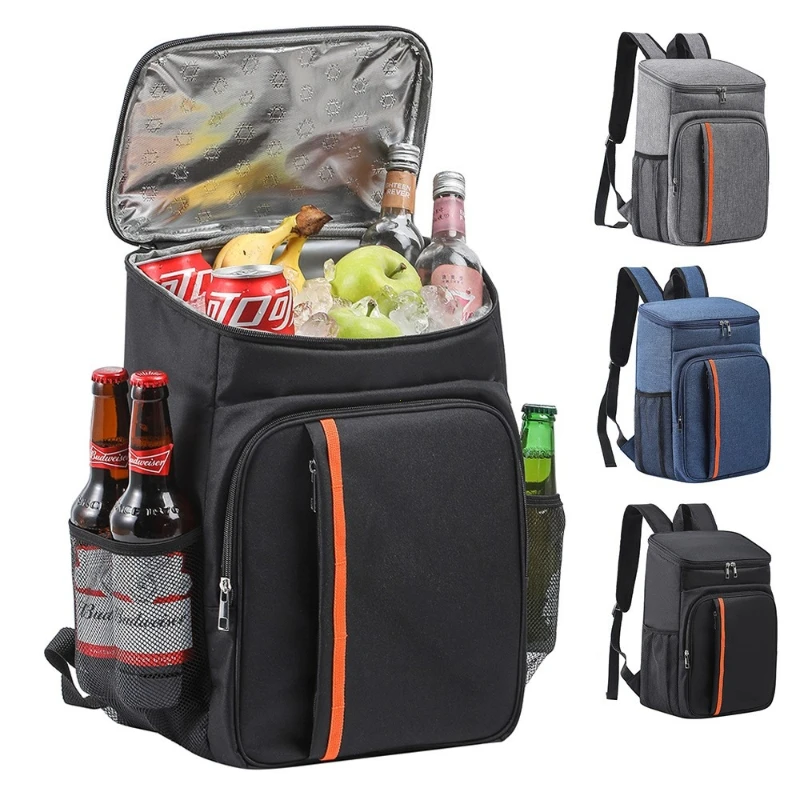 18L Portable Thermal Lunch Bag Food Box Durable Waterproof Cooler Ice Insulated Case Camping Dinner Storage Oxford Backpack