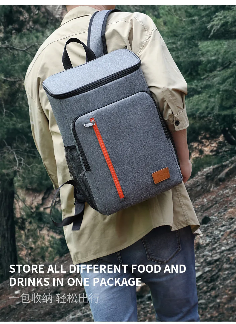 18L Portable Thermal Lunch Bag Food Box Durable Waterproof Cooler Ice Insulated Case Camping Dinner Storage Oxford Backpack