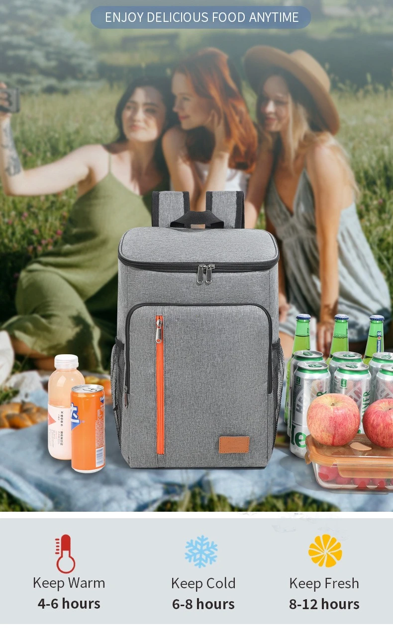 18L Portable Thermal Lunch Bag Food Box Durable Waterproof Cooler Ice Insulated Case Camping Dinner Storage Oxford Backpack