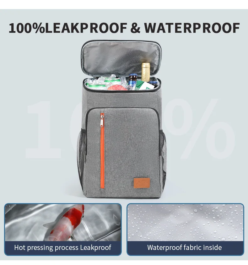 18L Portable Thermal Lunch Bag Food Box Durable Waterproof Cooler Ice Insulated Case Camping Dinner Storage Oxford Backpack